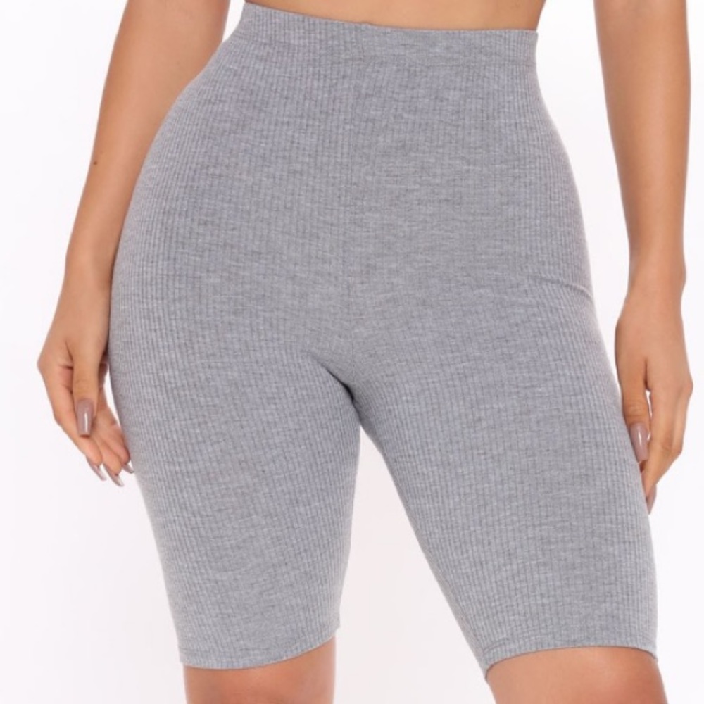 Grey Biker Shorts